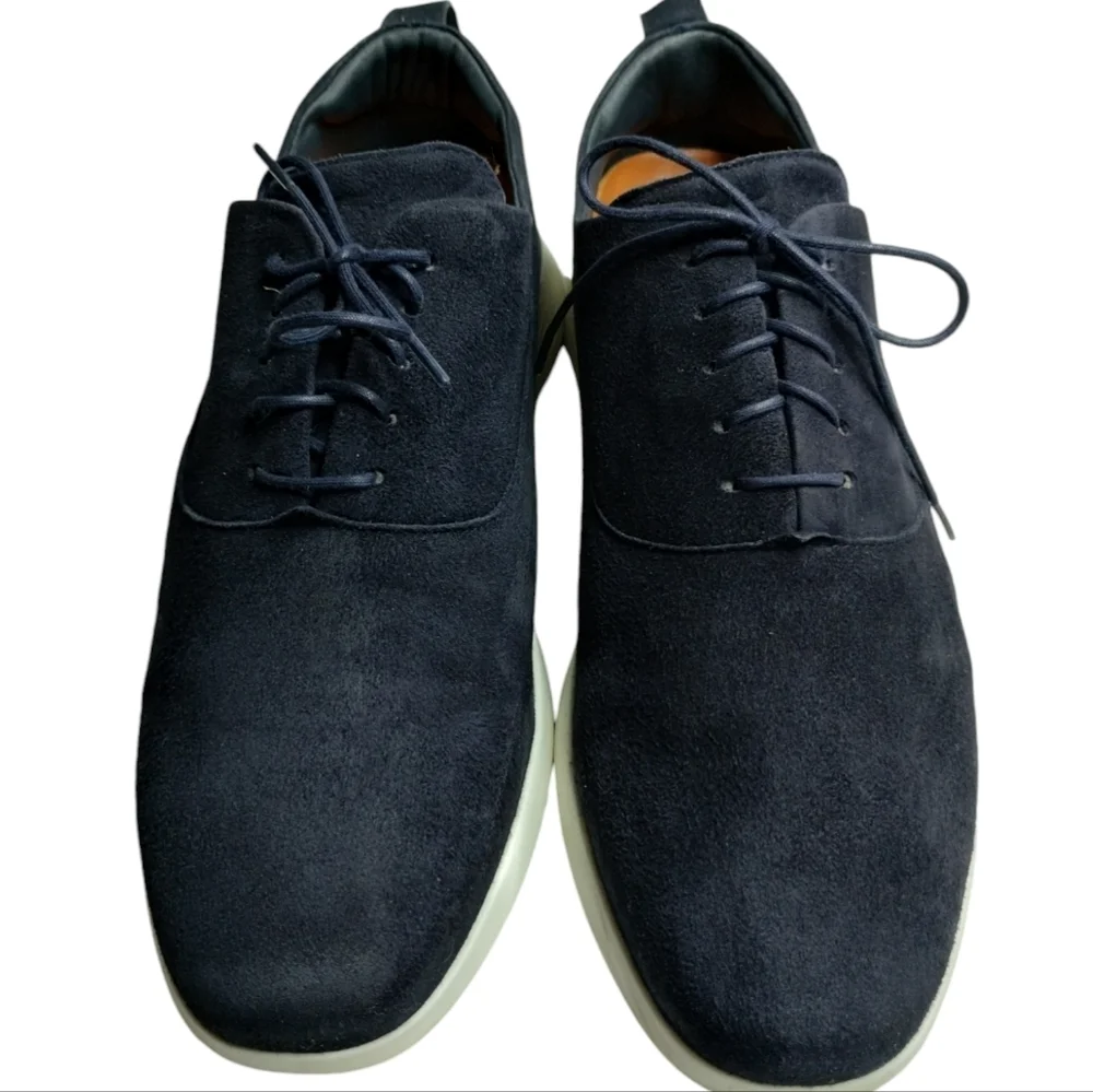 Wolf &‎ Shepard Leather Crossover Longwing Blucher Shoes Mens 10M Navy Old Money